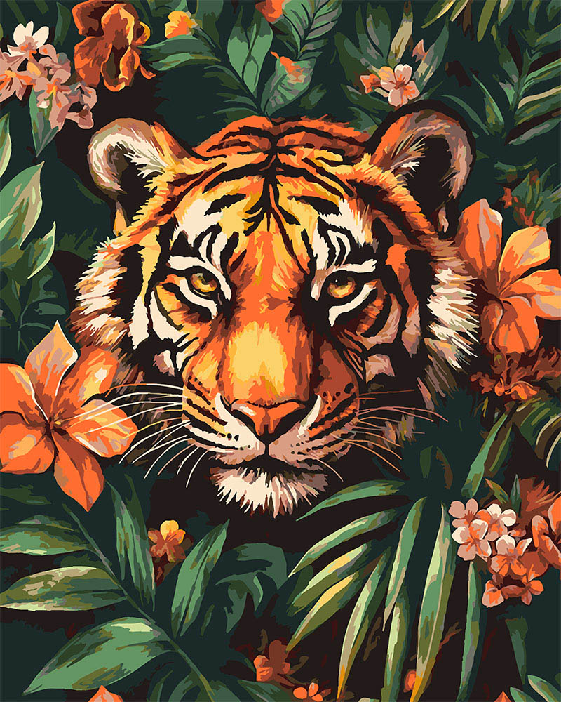 Peinture par numéros Figured'Art Tigre tropical
