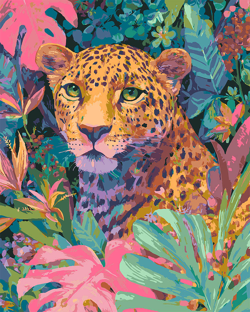 Peinture par numéros Figured'Art Léopard tropical