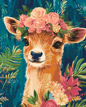 Charger l&#39;image dans la galerie, Peinture par numéros Figured&#39;Art Faon fleuri