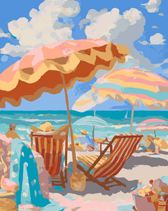 Peinture par numéros Figured'Art Plage pastel