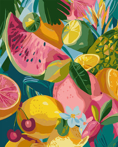Peinture par numéros Figured'Art Mélange de fruits tropicaux