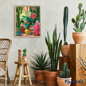 Jardin tropical intérieur