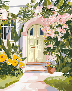 Peinture par numéros Figured'Art La porte fleurie