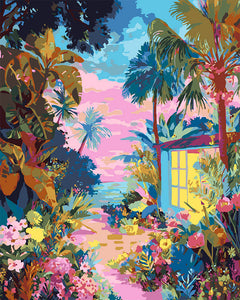 Peinture par numéros Figured'Art Jardin tropical