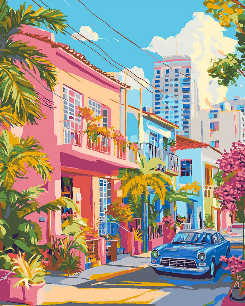 Peinture par numéros Figured'Art Rue Colorée