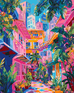 Peinture par numéros Figured'Art Quartier coloré