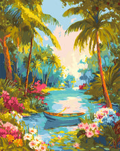 Charger l&#39;image dans la galerie, Peinture par numéros Figured&#39;Art Rivière paradisiaque