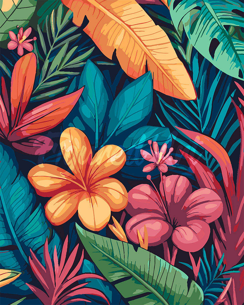 Peinture par numéros Figured'Art Motif tropical