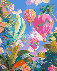 Peinture par numéros Figured'Art Ballons célestes de la Jungle