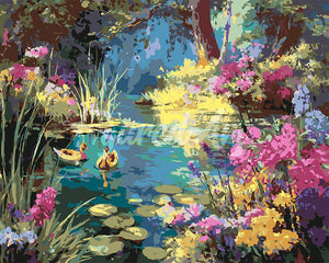 Peinture par numéros Figured'Art Lac fleuri