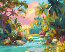 Charger l&#39;image dans la galerie, Peinture par numéros Figured&#39;Art Ruisseau tropical