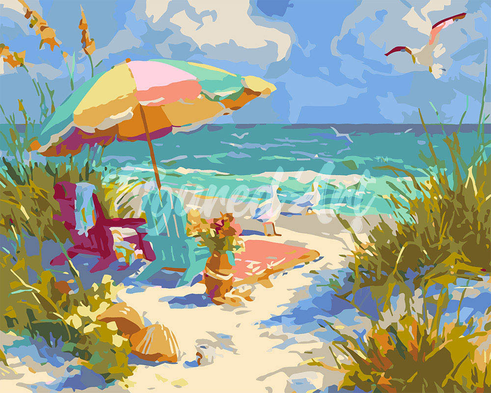 Peinture par numéros Figured'Art Rivage d'été