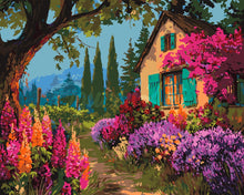 Charger l&#39;image dans la galerie, Peinture par numéros Figured&#39;Art Jardin et Façade Fleurie