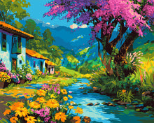 Charger l&#39;image dans la galerie, Peinture par numéros Figured&#39;Art Ruisseau Coloré du Village