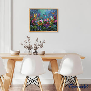 Jardin et Papillons Colorés