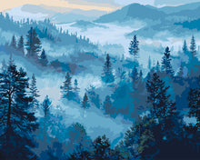 Charger l&#39;image dans la galerie, Peinture par numéros Figured&#39;Art Brume dans les Pins