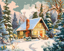 Charger l&#39;image dans la galerie, Peinture par numéros Figured&#39;Art Chalet d’Hiver