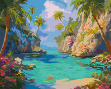 Charger l&#39;image dans la galerie, Peinture par numéros Figured&#39;Art La Crique Fleurie