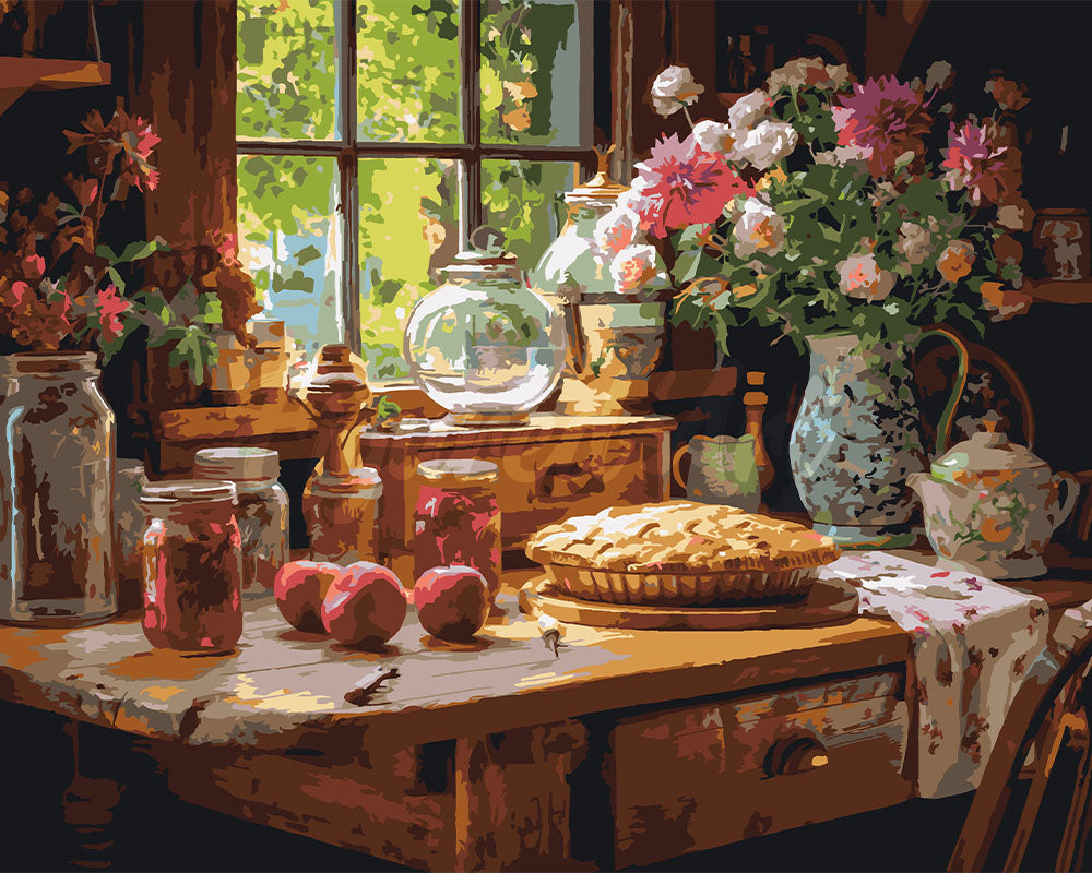 Peinture par numéros Figured'Art Tarte aux Pommes Maison