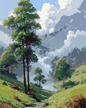 Charger l&#39;image dans la galerie, Peinture par numéros Figured&#39;Art Vallée Brumeuse