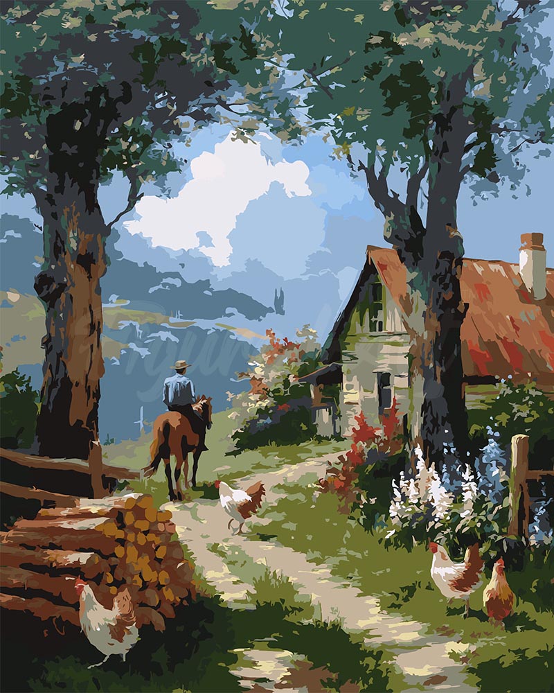 Peinture par numéros Figured'Art Vie Rurale à la Ferme
