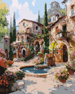 Peinture par numéros Figured'Art Villa Méditerranéenne