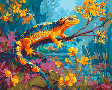 Charger l&#39;image dans la galerie, Peinture par numéros Figured&#39;Art Salamandre Dorée
