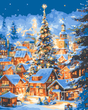 Charger l&#39;image dans la galerie, Peinture par numéros Figured&#39;Art Village de Noël Étincelant