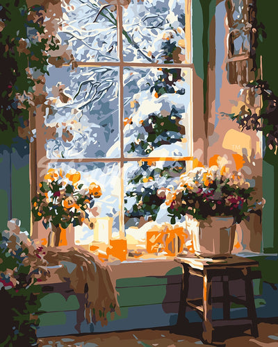 Peinture par numéros Figured'Art Hiver Romantique