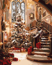 Charger l&#39;image dans la galerie, Peinture par numéros Figured&#39;Art Grand Hall de Noël
