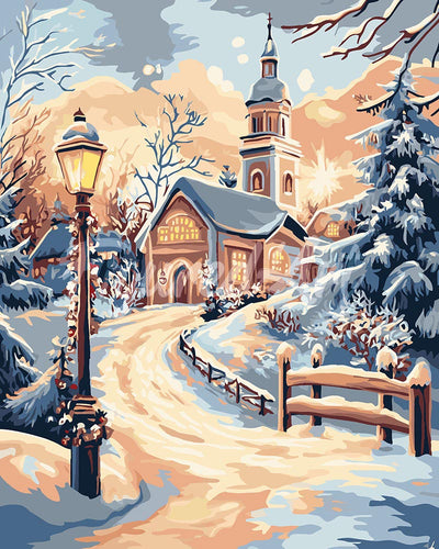 Peinture par numéros Figured'Art Chemin vers la Chapelle