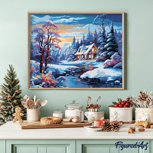 Cottage de la Rivière en Hiver