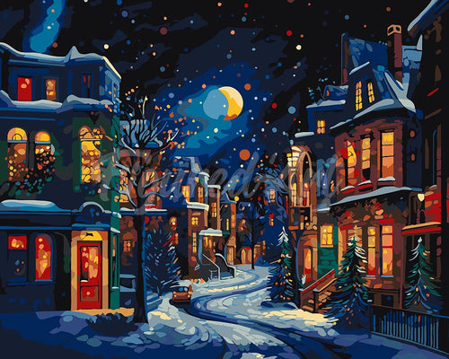 Peinture par numéros Figured'Art Croissant d'Hiver