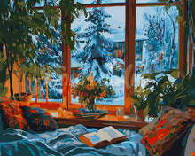 Charger l&#39;image dans la galerie, Peinture par numéros Figured&#39;Art Soirée d&#39;Hiver Douillette