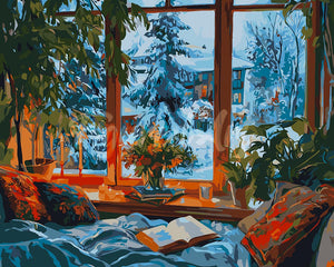 Peinture par numéros Figured'Art Soirée d'Hiver Douillette
