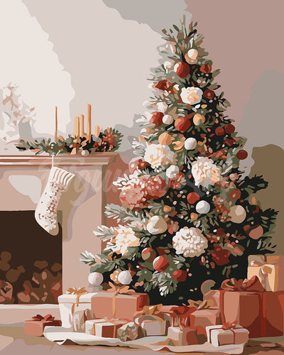 Peinture par numéros Figured'Art Décor de Noël Élégant