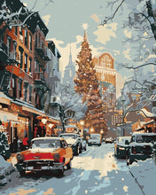 Charger l&#39;image dans la galerie, Peinture par numéros Figured&#39;Art Rue d&#39;Hiver à New York