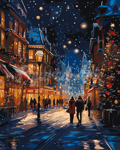 Peinture par numéros Figured'Art Balade de Noël Étoilée