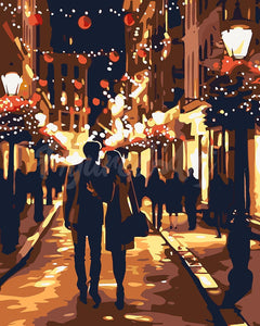 Peinture par numéros Figured'Art Nuit de Noël Romantique