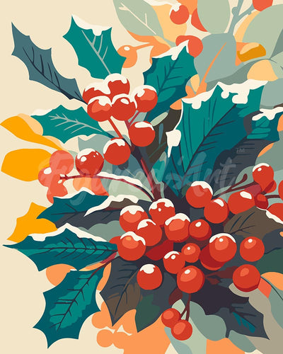 Peinture par numéros Figured'Art Houx Enneigé