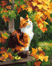 Charger l&#39;image dans la galerie, Peinture par numéros Figured&#39;Art Chat calico en automne