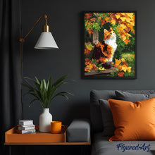 Charger l&#39;image dans la galerie, Chat calico en automne