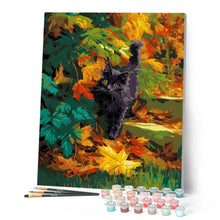 Charger l'image dans la galerie, Chat noir en automne