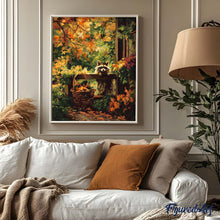 Charger l&#39;image dans la galerie, Mignons Ratons laveurs en automne