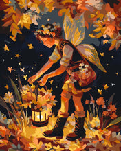Charger l&#39;image dans la galerie, Peinture par numéros Figured&#39;Art Fée d&#39;automne mignonne
