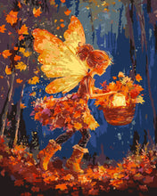 Charger l&#39;image dans la galerie, Peinture par numéros Figured&#39;Art La fée collectionneuse de feuilles