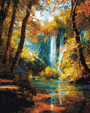 Charger l&#39;image dans la galerie, Peinture par numéros Figured&#39;Art Cascade d&#39;automne