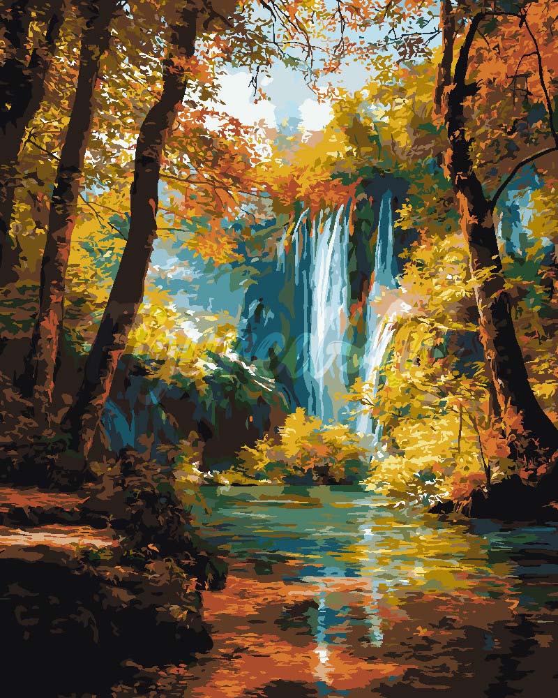 Peinture par numéros Figured'Art Cascade d'automne