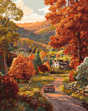 Charger l&#39;image dans la galerie, Peinture par numéros Figured&#39;Art Route de campagne en automne