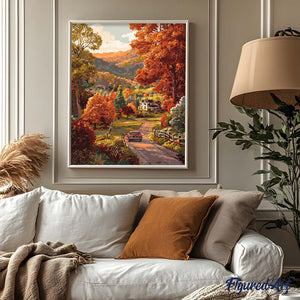 Route de campagne en automne